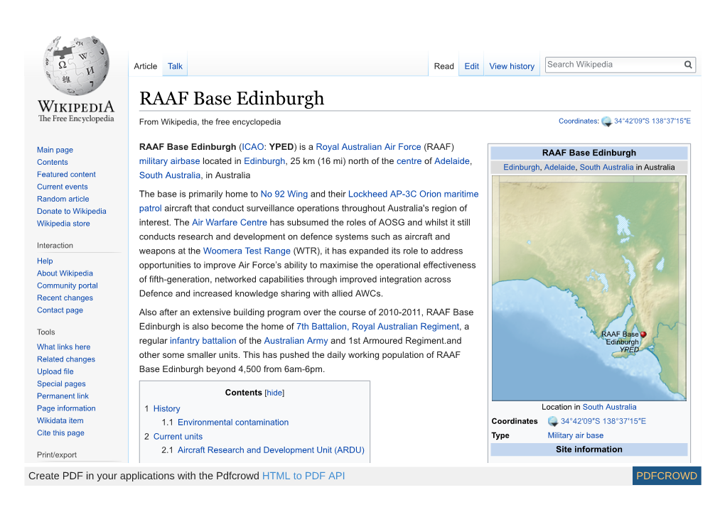 RAAF Base Edinburgh