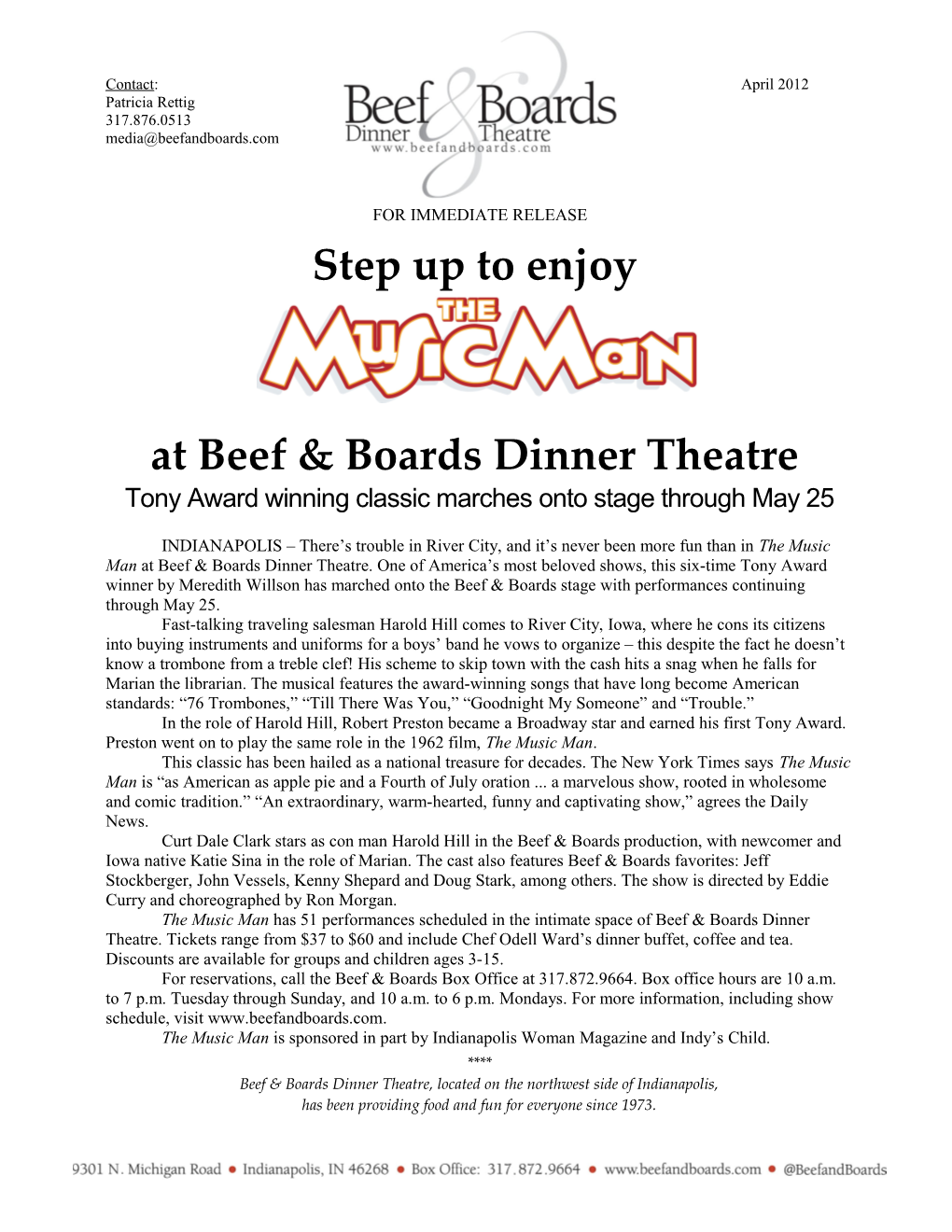 At Beef & Boards Dinner Theatre