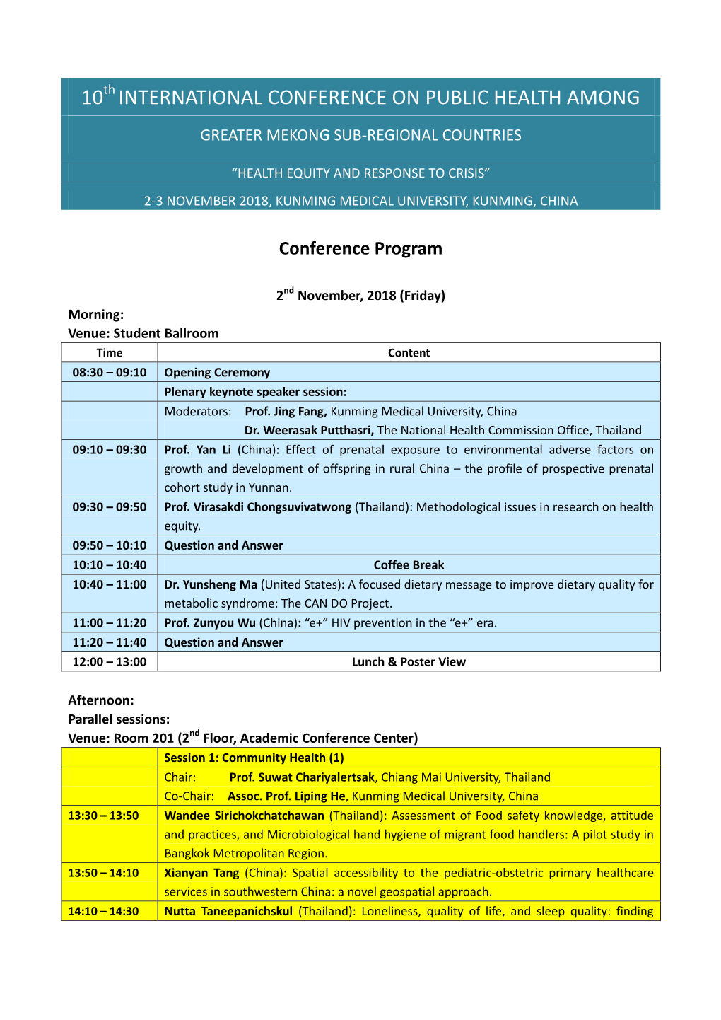 Conference Program