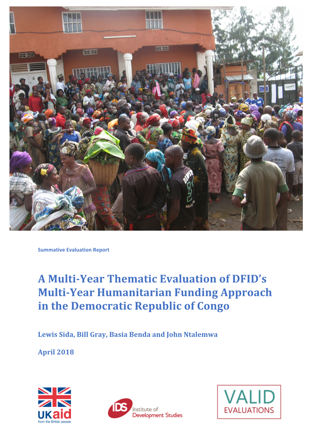 A Multi-Year Thematic Evaluation of DFID's Multi-Year Humanitarian