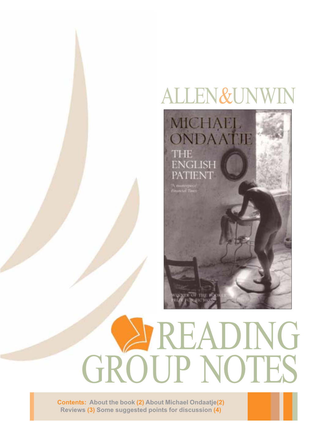 English Patient Reading Group Notes