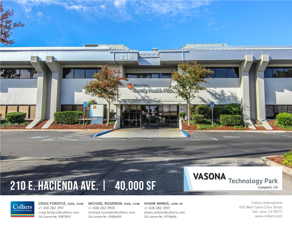 210 E. Hacienda Ave. | ±40,000 SF Campbell, CA