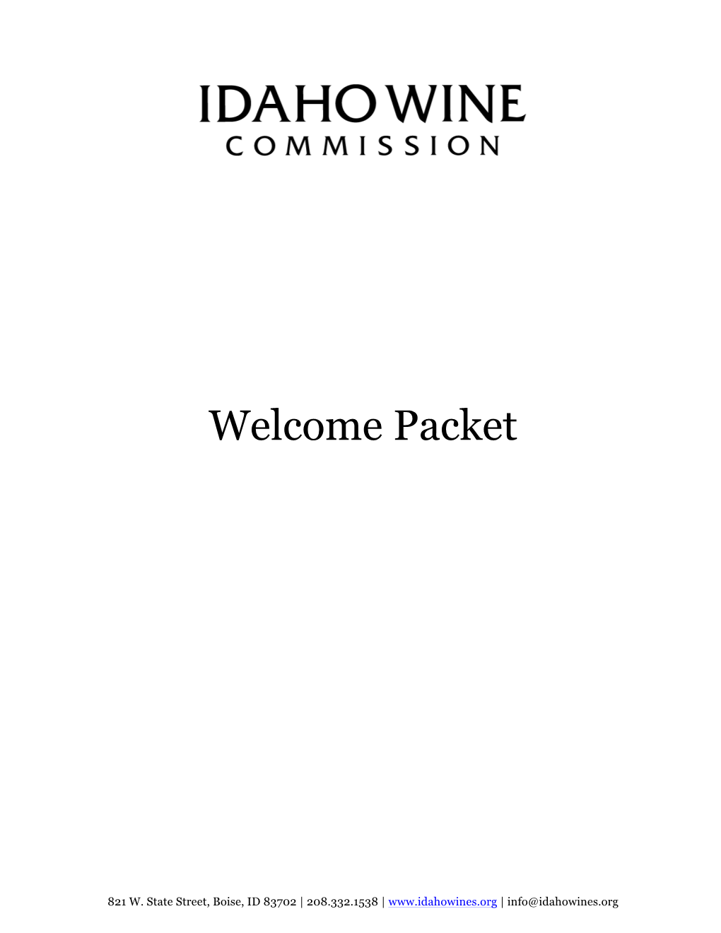 Welcome Packet