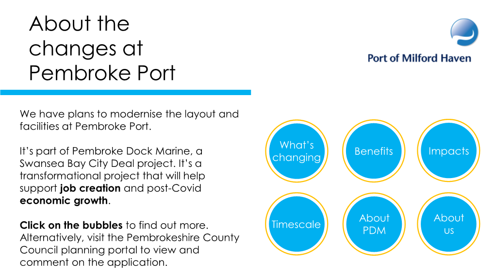 About the Changes at Pembroke Port