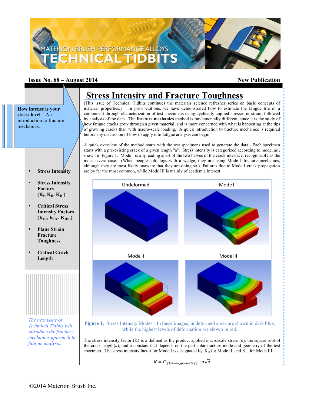 Stress Intensity and Fracture Toughness