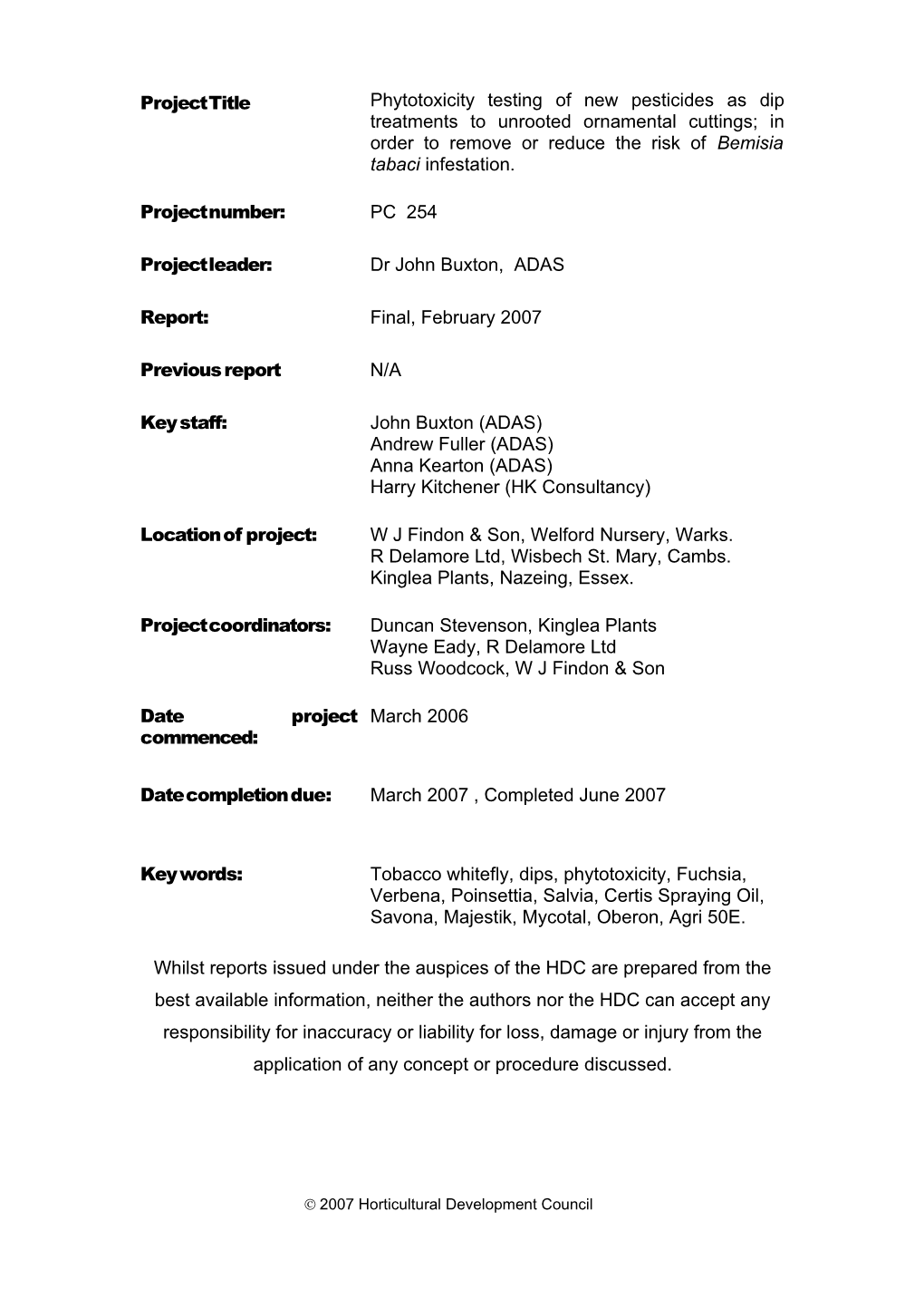 HDC Project Self Assessment and Report Form s1