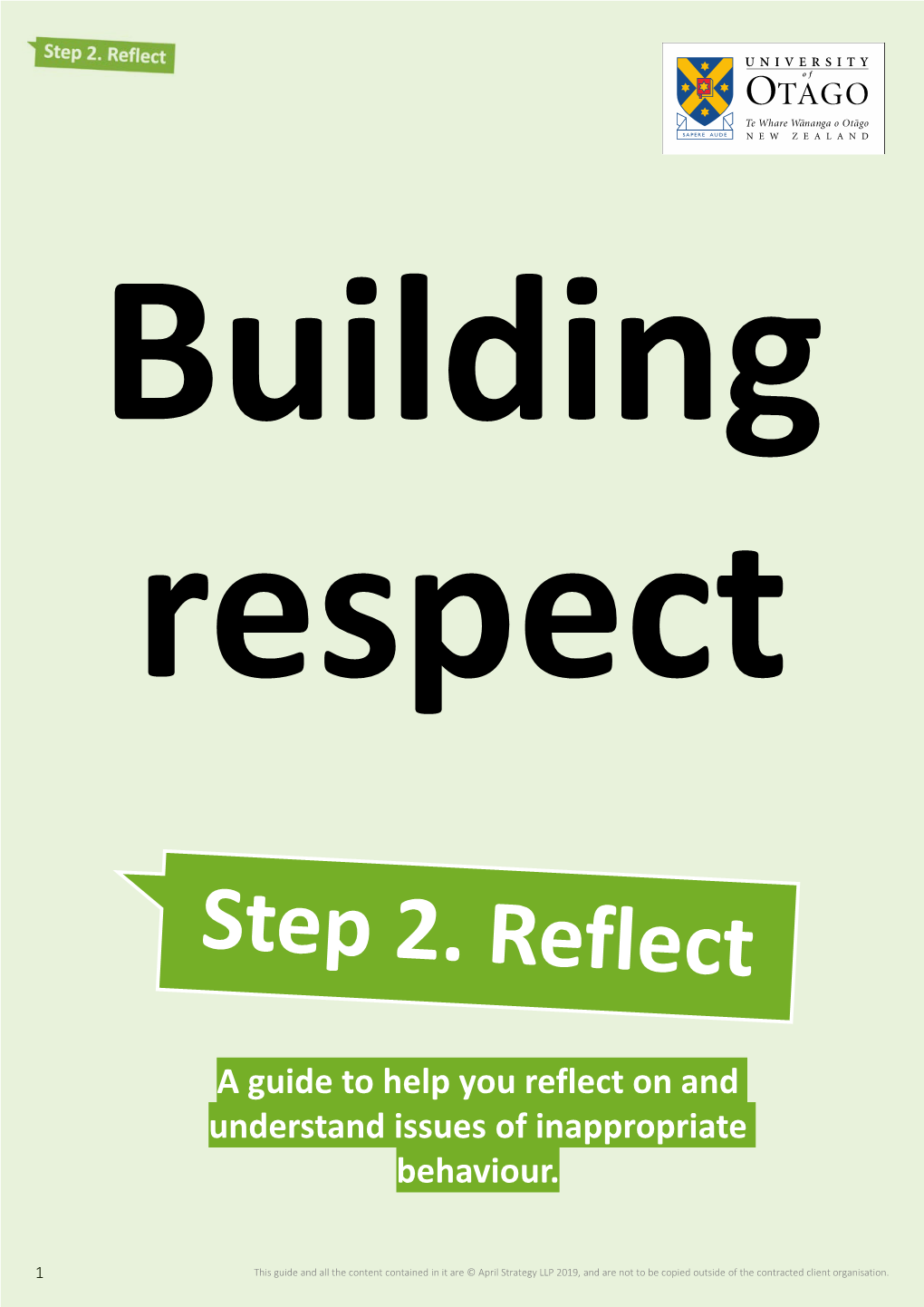 A Guide to Help You Reflect on and Understand Issues of Inappropriate Behaviour
