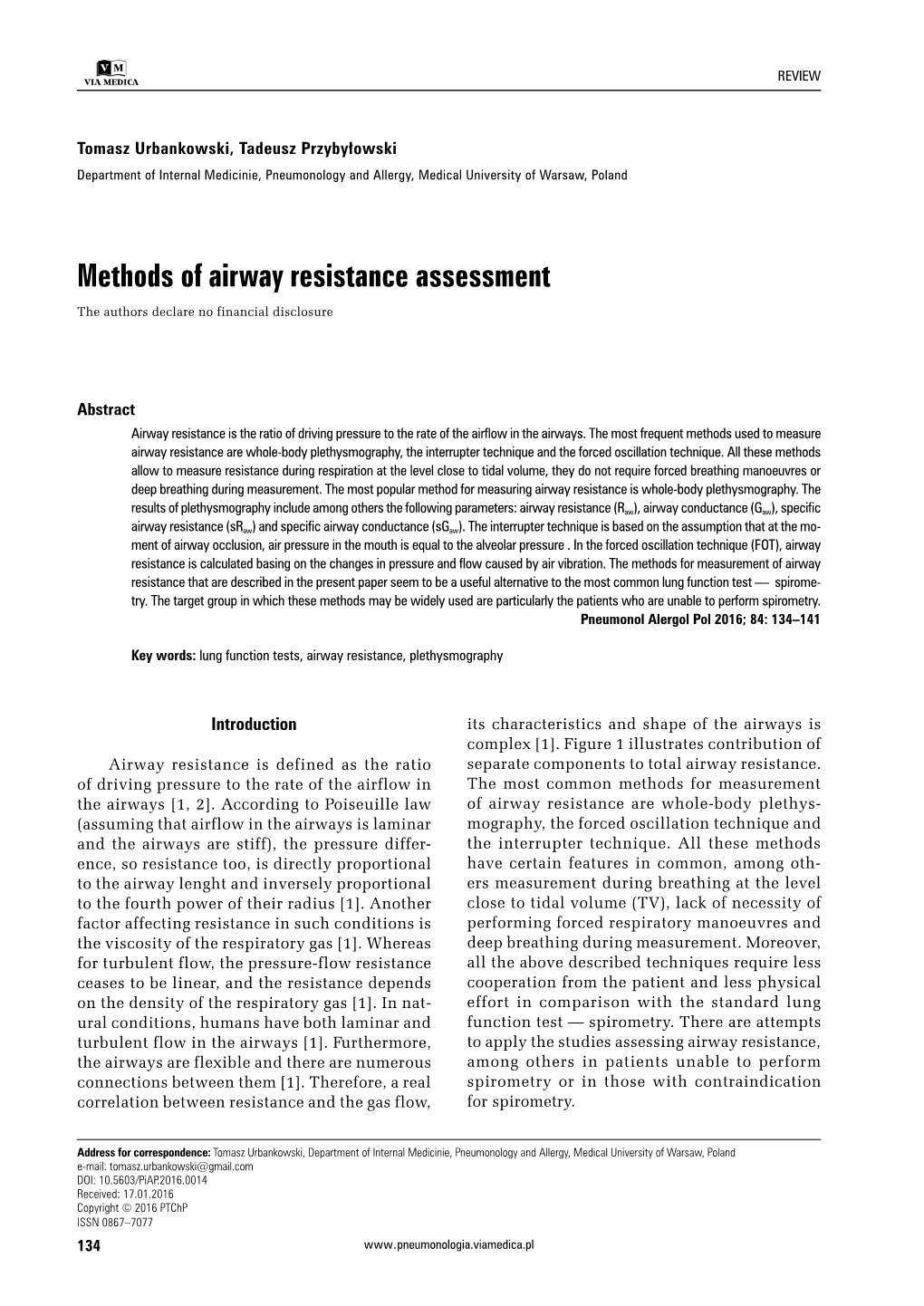 Methods of Airway Resistance Assessment