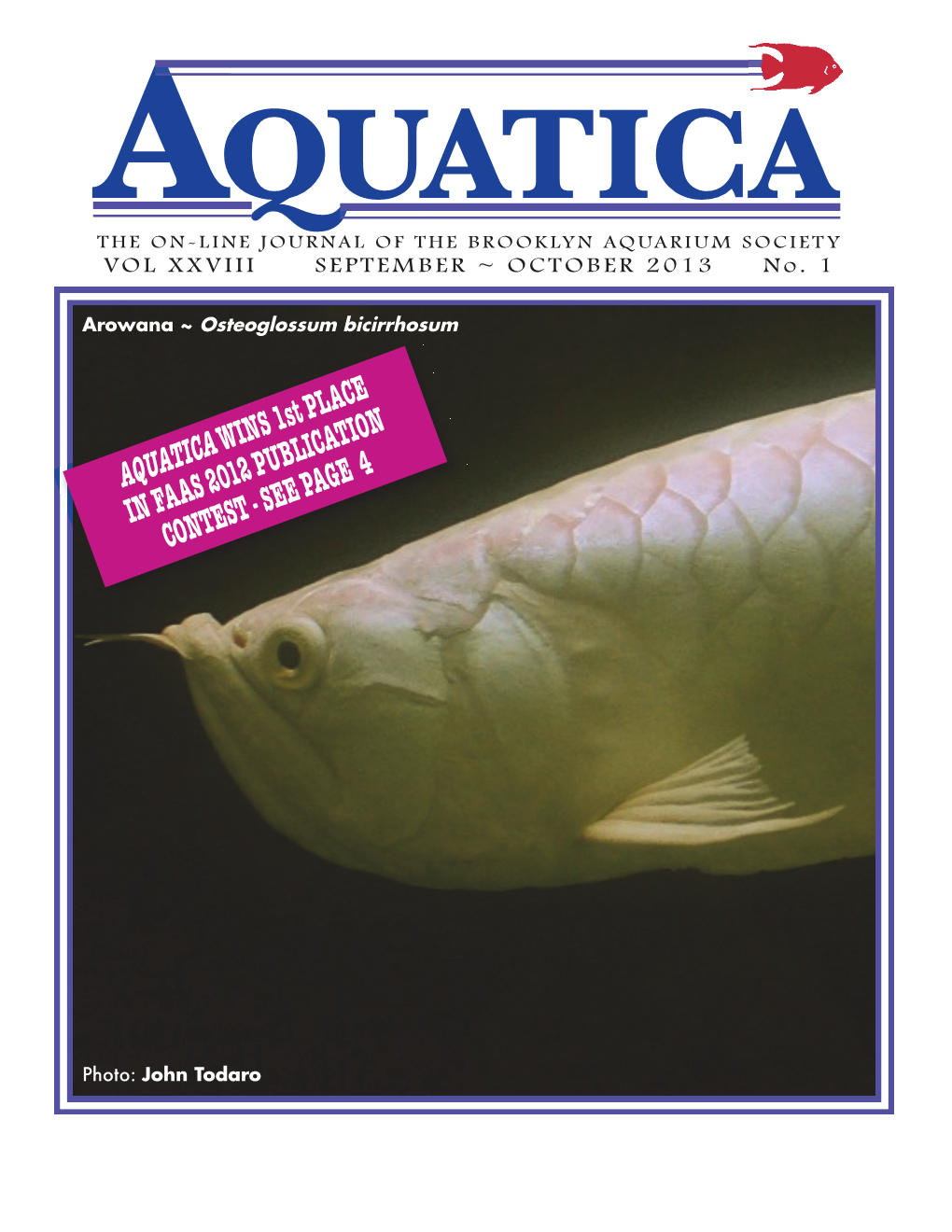 AQUATICAWINS 1St PLACE in FAAS 2012 PUBLICATION