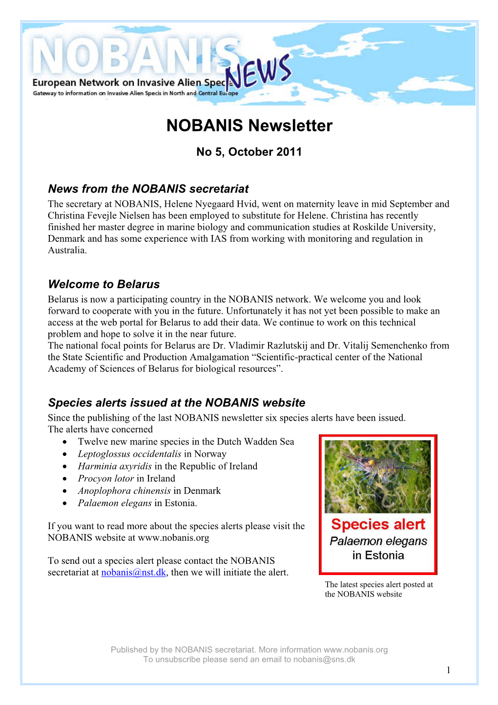 NOBANIS Newsletter