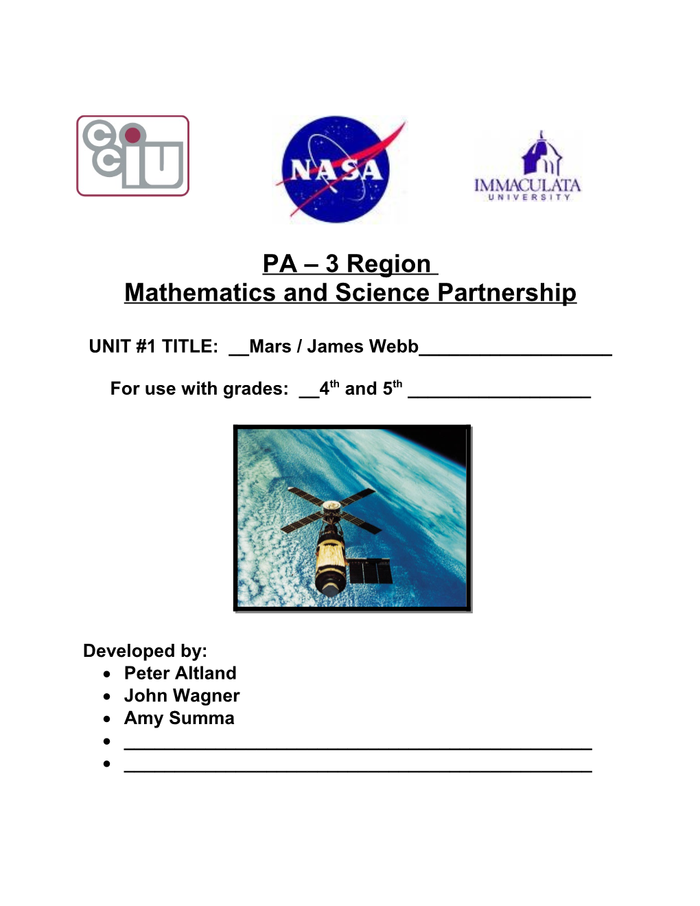 Mathematics and Science Partnership