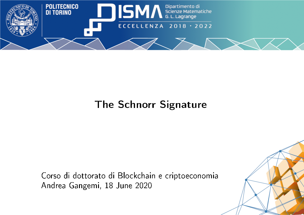 The Schnorr Signature