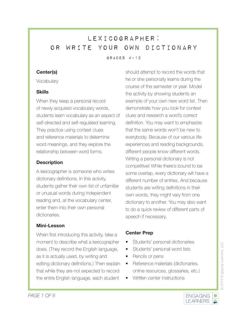 Lexicographer: Or Write Your Own Dictionary