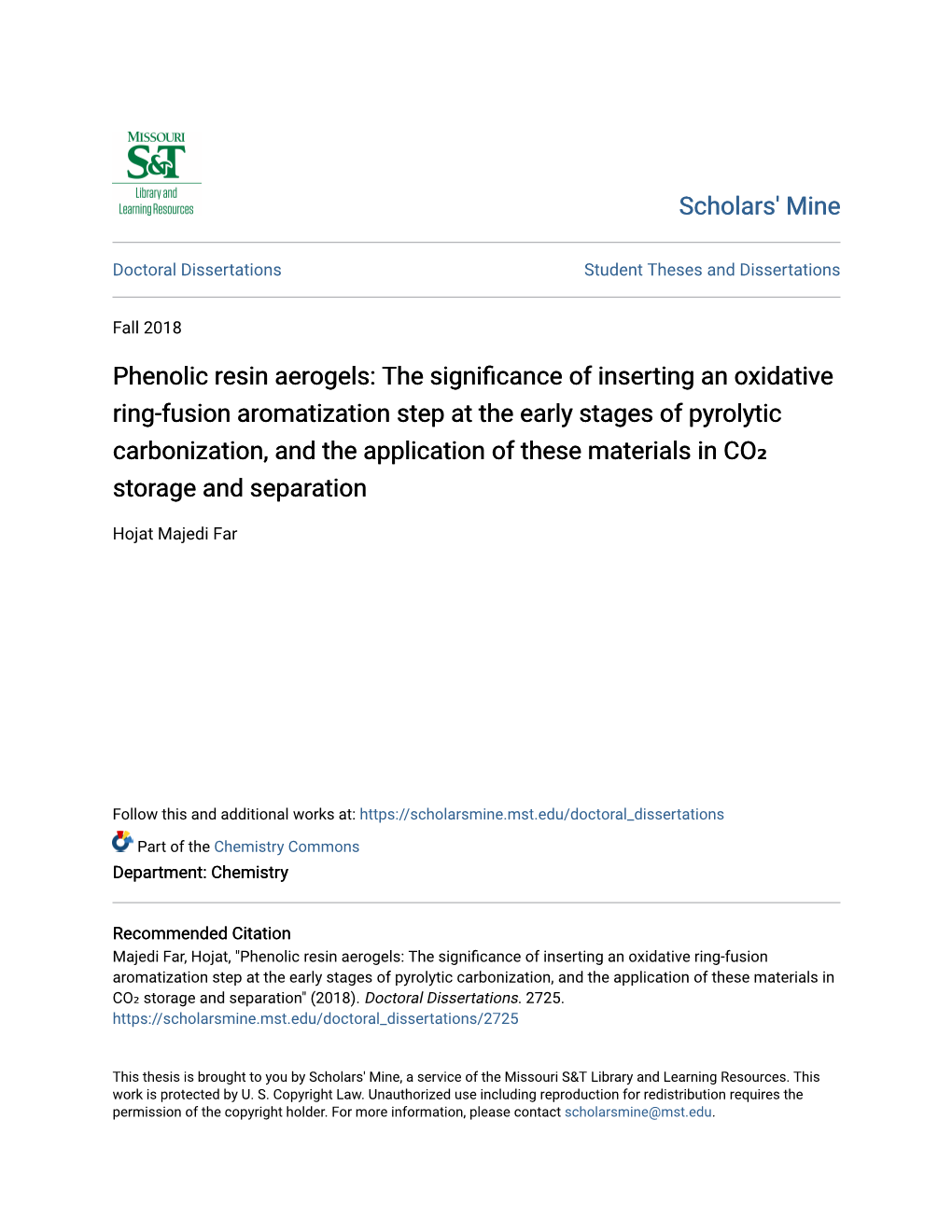 Phenolic Resin Aerogels