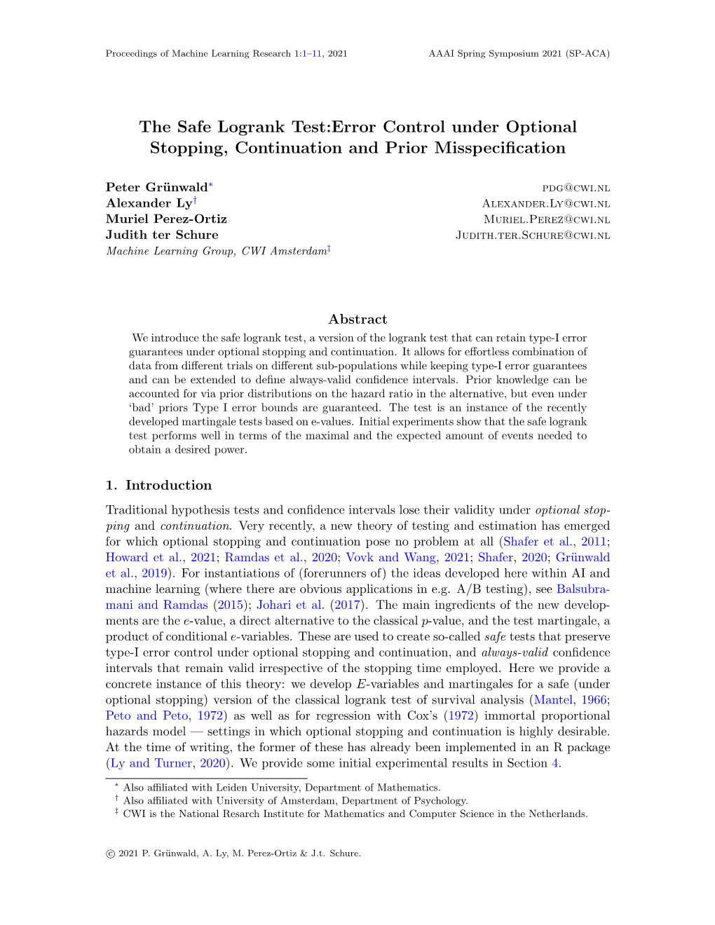 The Safe Logrank Test:Error Control Under Optional Stopping, Continuation and Prior Misspeciﬁcation