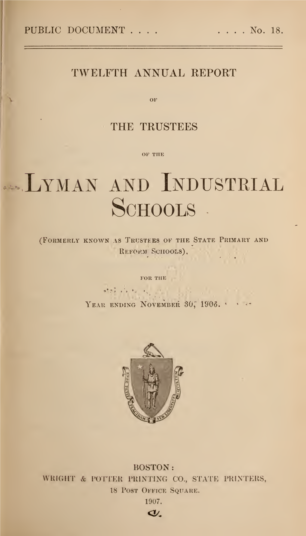9Th to 16Th Annual Report of the Lyman and Industrial Schools