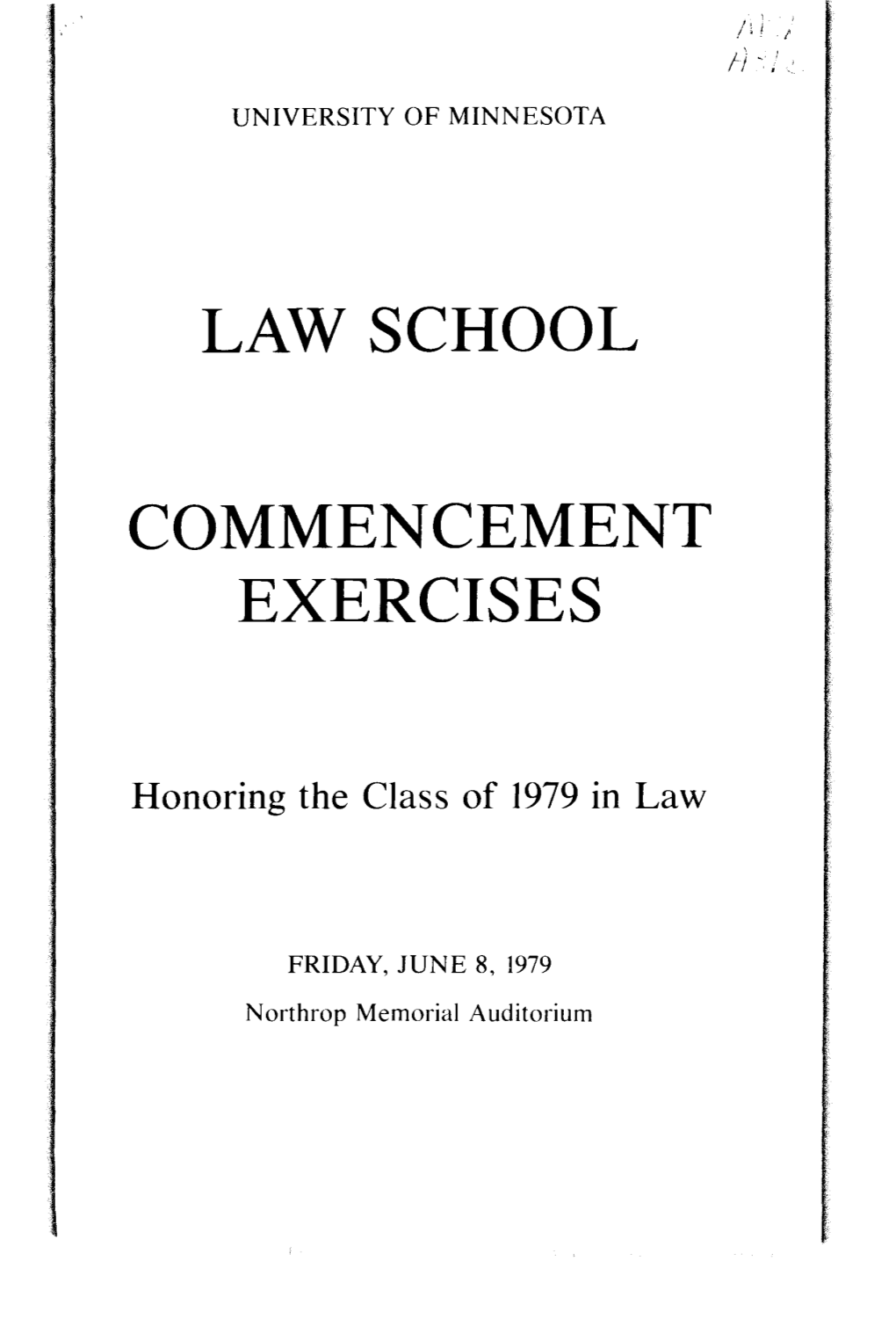 Law School Commencement Exercises