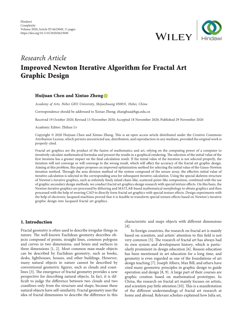 Improved Newton Iterative Algorithm for Fractal Art Graphic Design