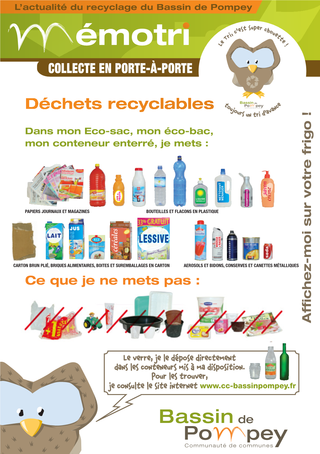 Déchets Recyclables Ou Nc Jou Va Rs Un Tri D’A Dans Mon Eco-Sac, Mon Éco-Bac, Mon Conteneur Enterré, Je Mets