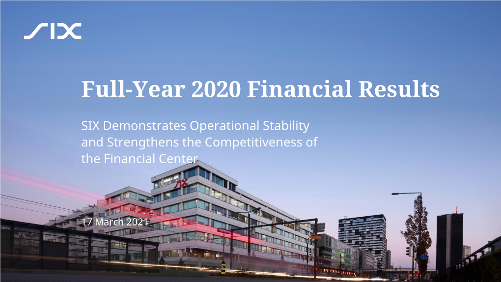 Full-Year 2020 Financial Results