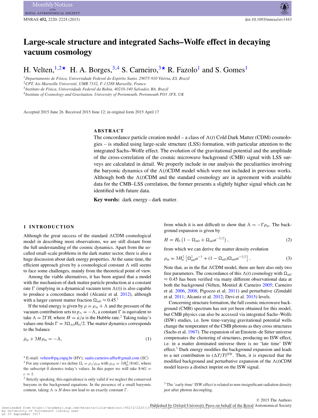 Large-Scale Structure and Integrated Sachs–Wolfe Effect in Decaying Vacuum Cosmology