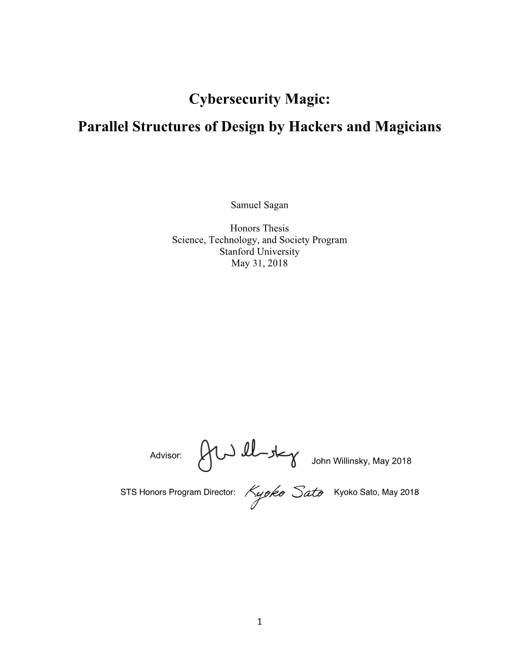 Cybersecurity Magic: Parallel Structures of Design by Hackers and Magicians