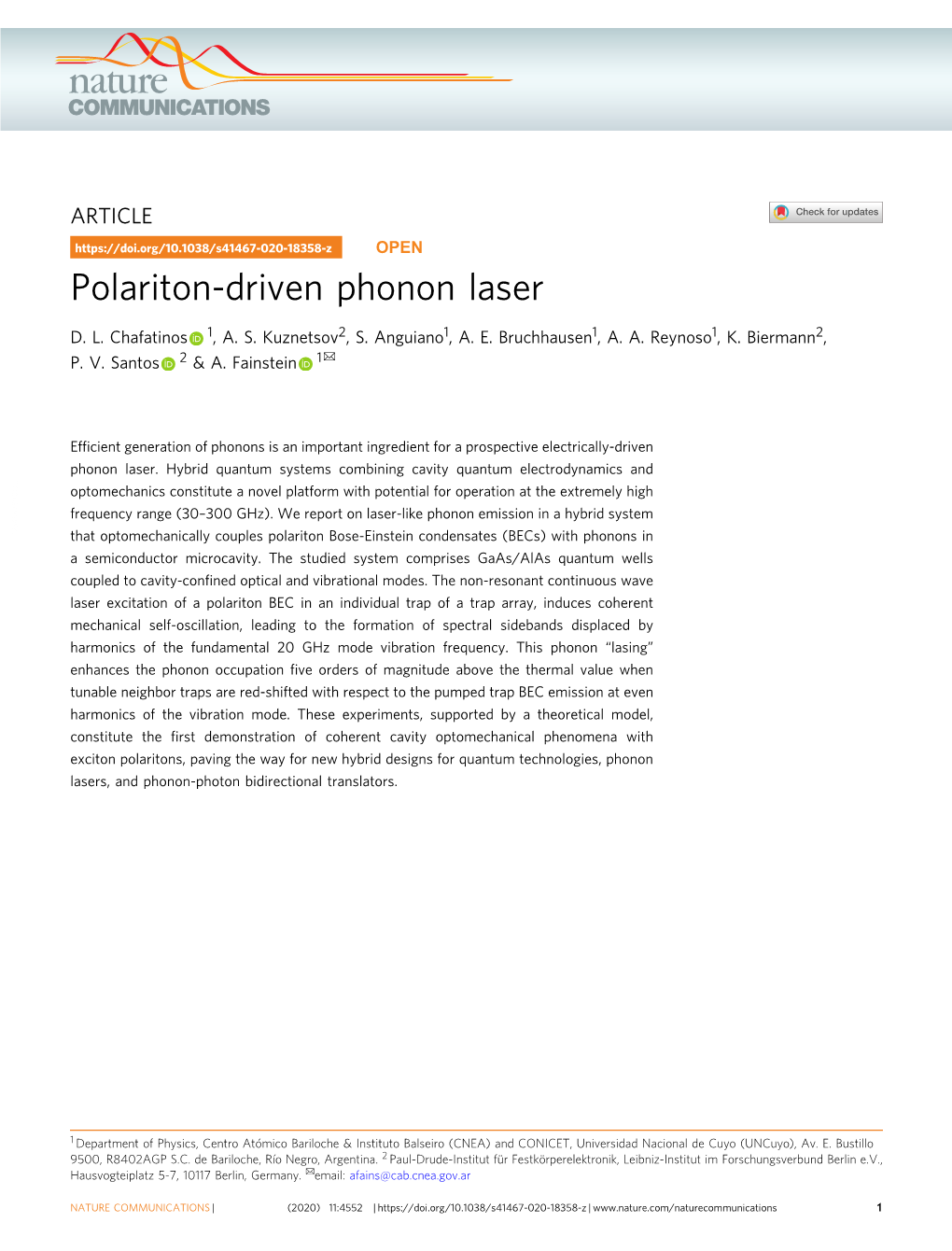 Polariton-Driven Phonon Laser