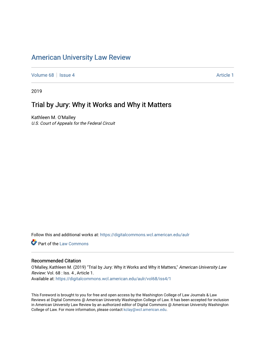 Trial by Jury: Why It Works and Why It Matters