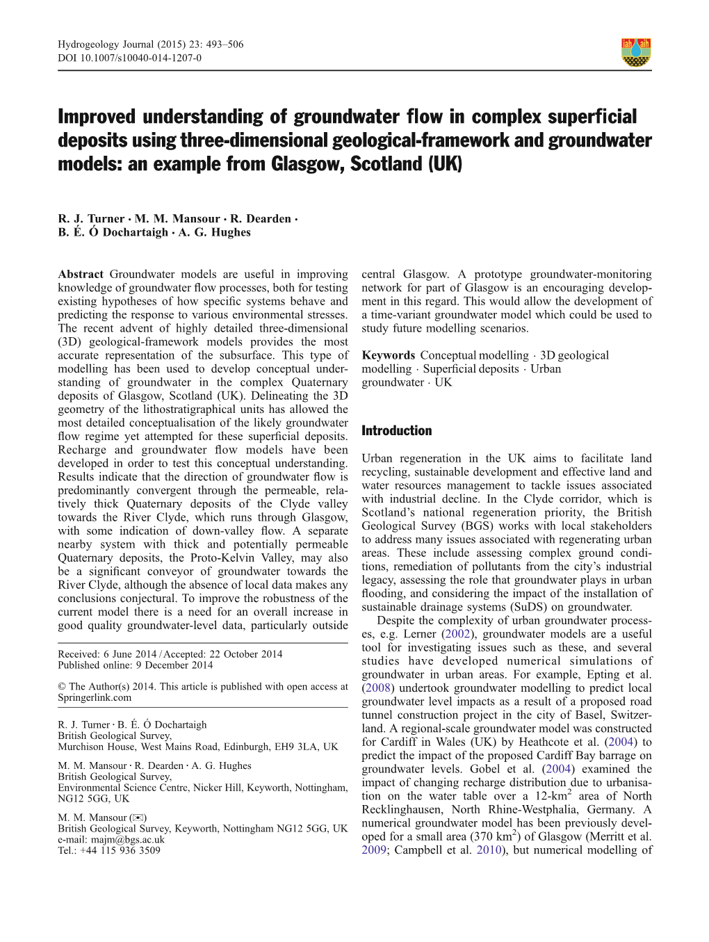 Improved Understanding of Groundwater Flow in Complex