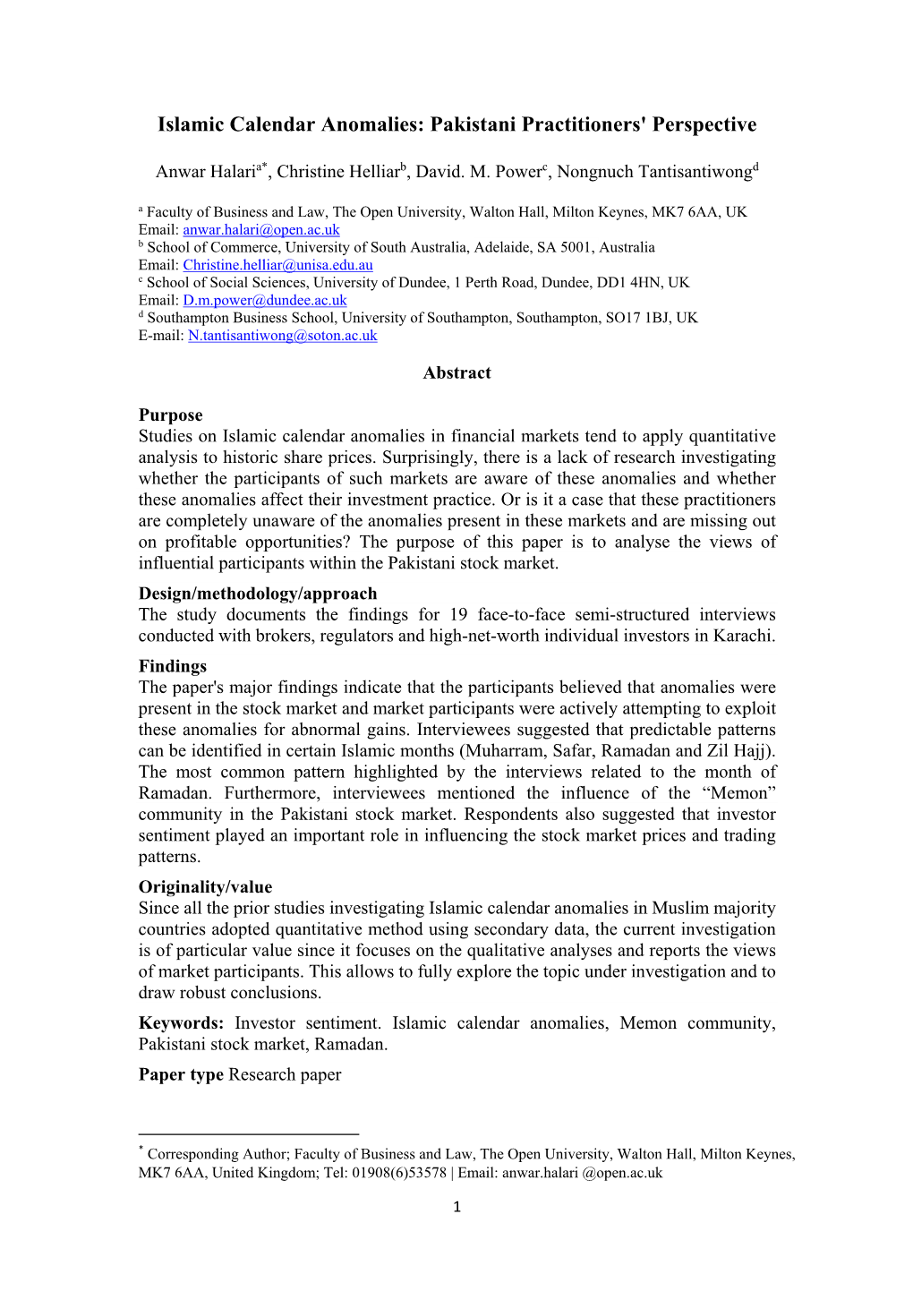 Islamic Calendar Anomalies: Pakistani Practitioners' Perspective