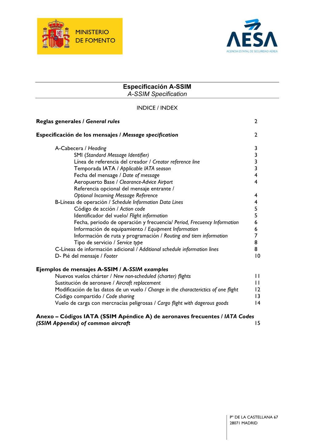 Especificación A-SSIM A-SSIM Specification