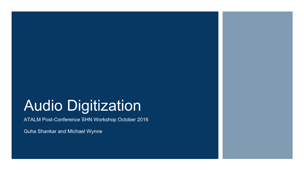 Audio Digitization Slides.Pdf