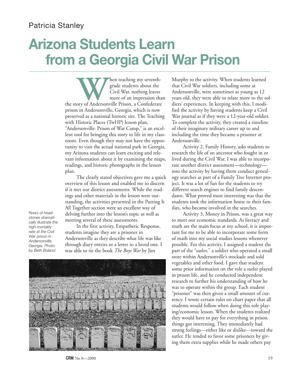 Arizona Students Learn from a Georgia Civil War Prison
