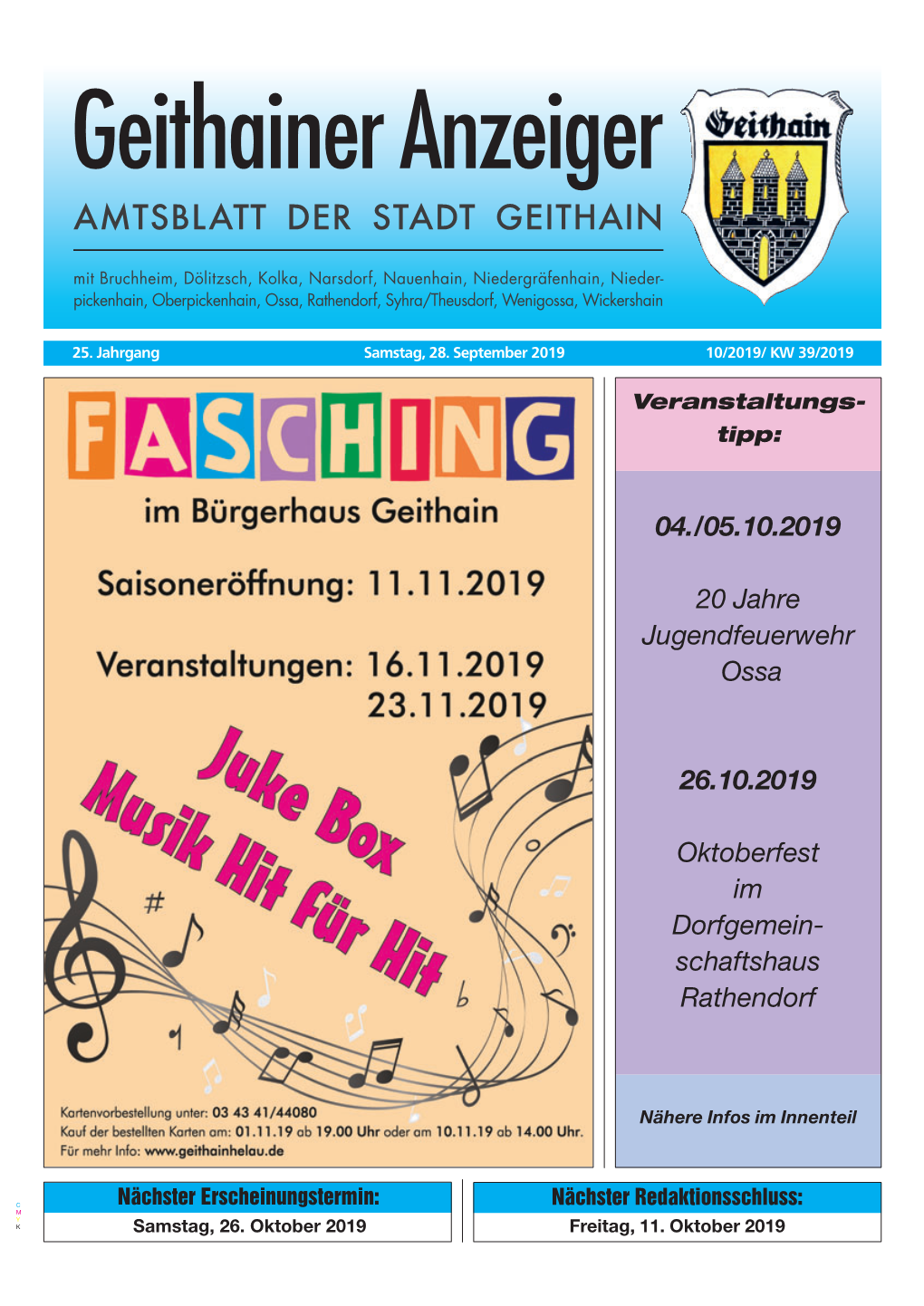 Amtsblatt Der Stadt Geithain