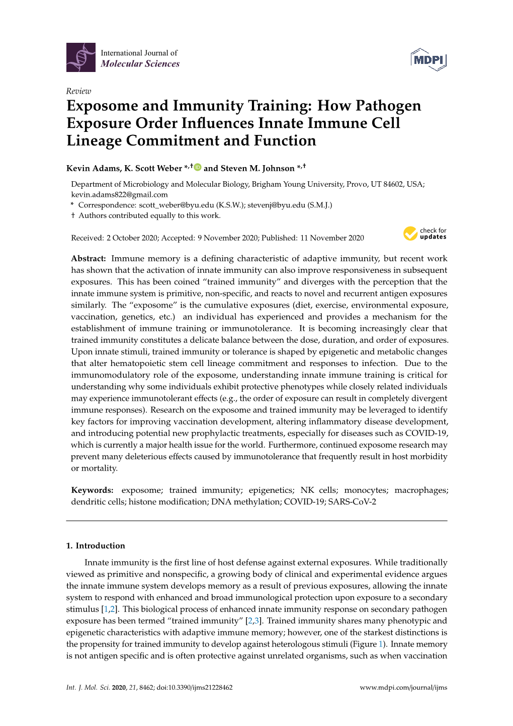 How Pathogen Exposure Order Influences Innate Immune