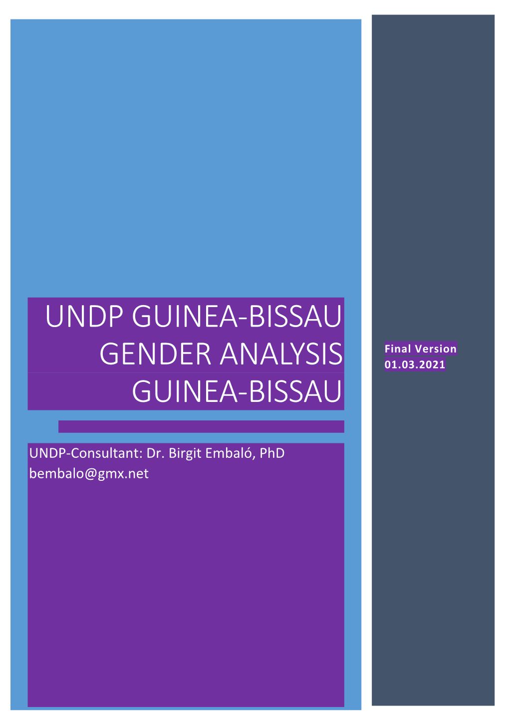 UNDP Guinea-Bissau Gender Analysis
