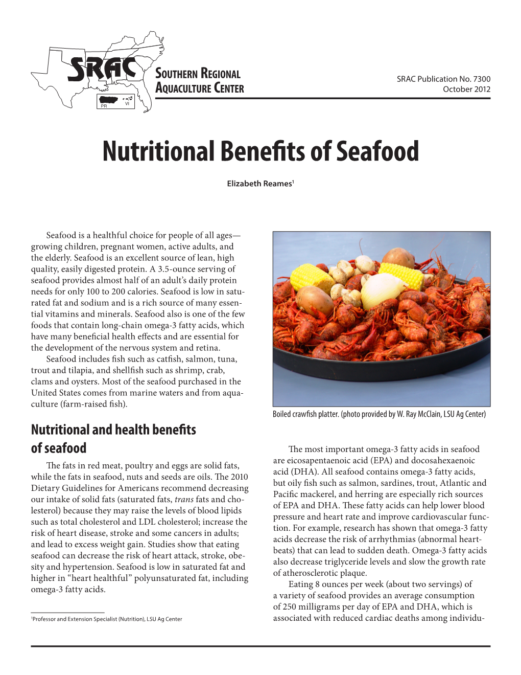 Nutritional Benefits of Seafood