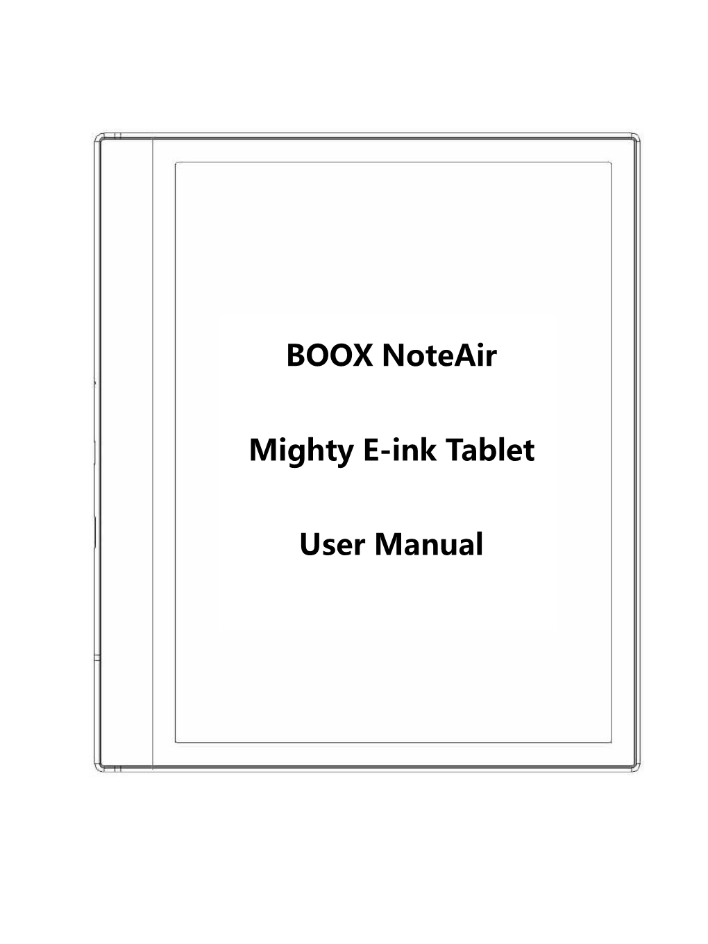 BOOX Noteair Mighty E-Ink Tablet User Manual