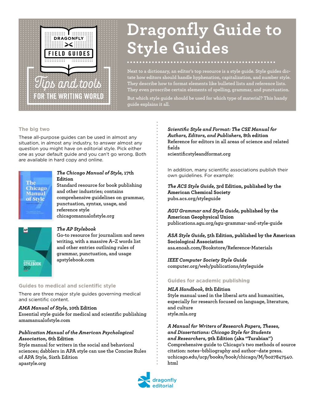 Dragonfly Guide to Style Guides