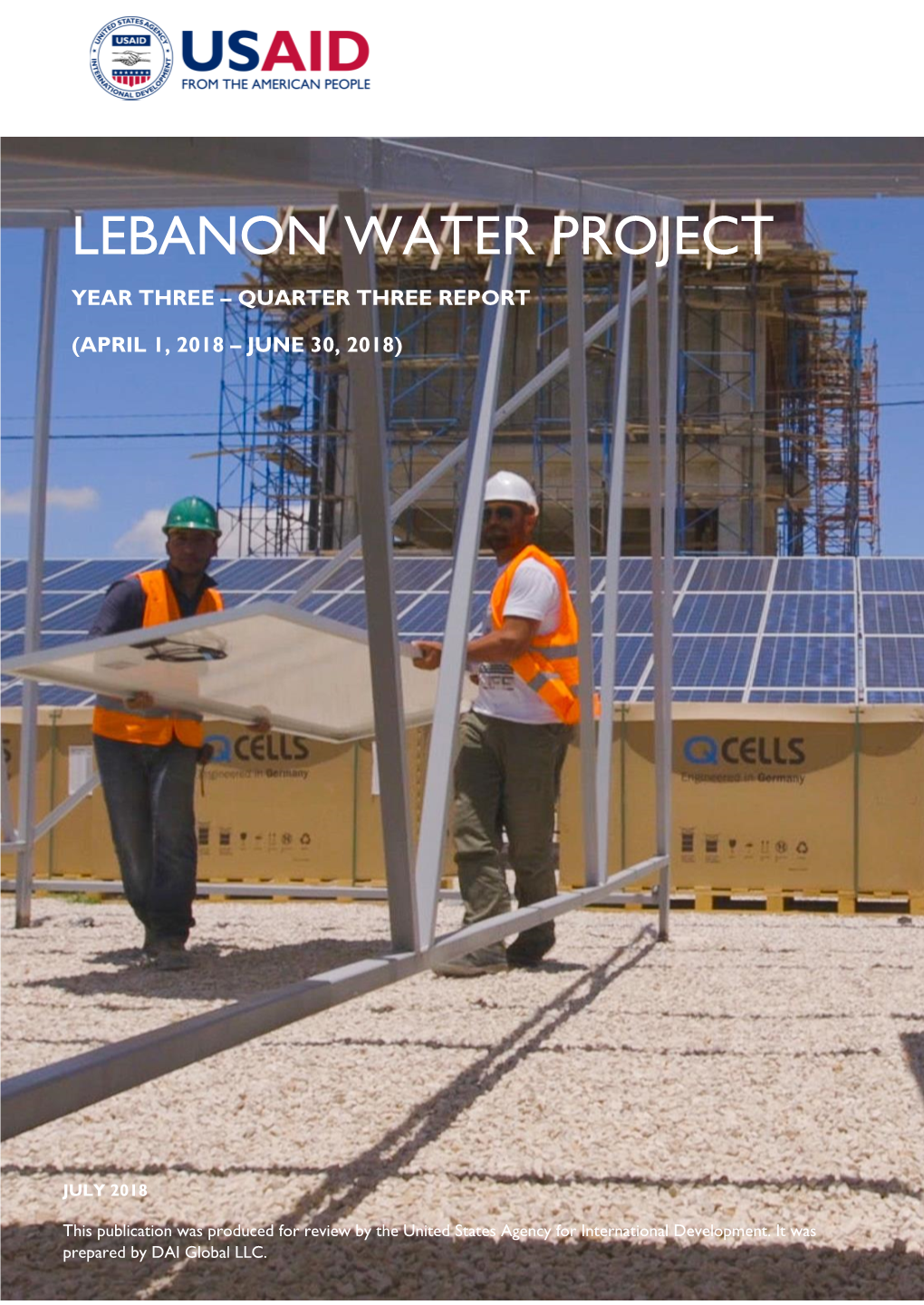 ` 1 Lebanon Water Project Year Three – Quarter Three Report