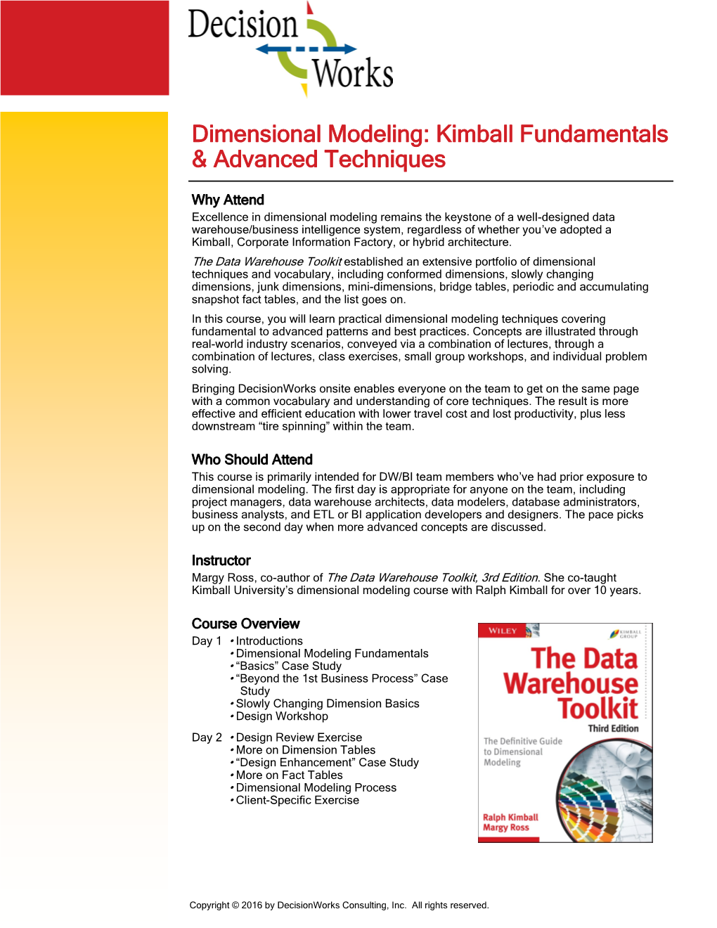 Dimensional Modeling: Kimball Fundamentals & Advanced