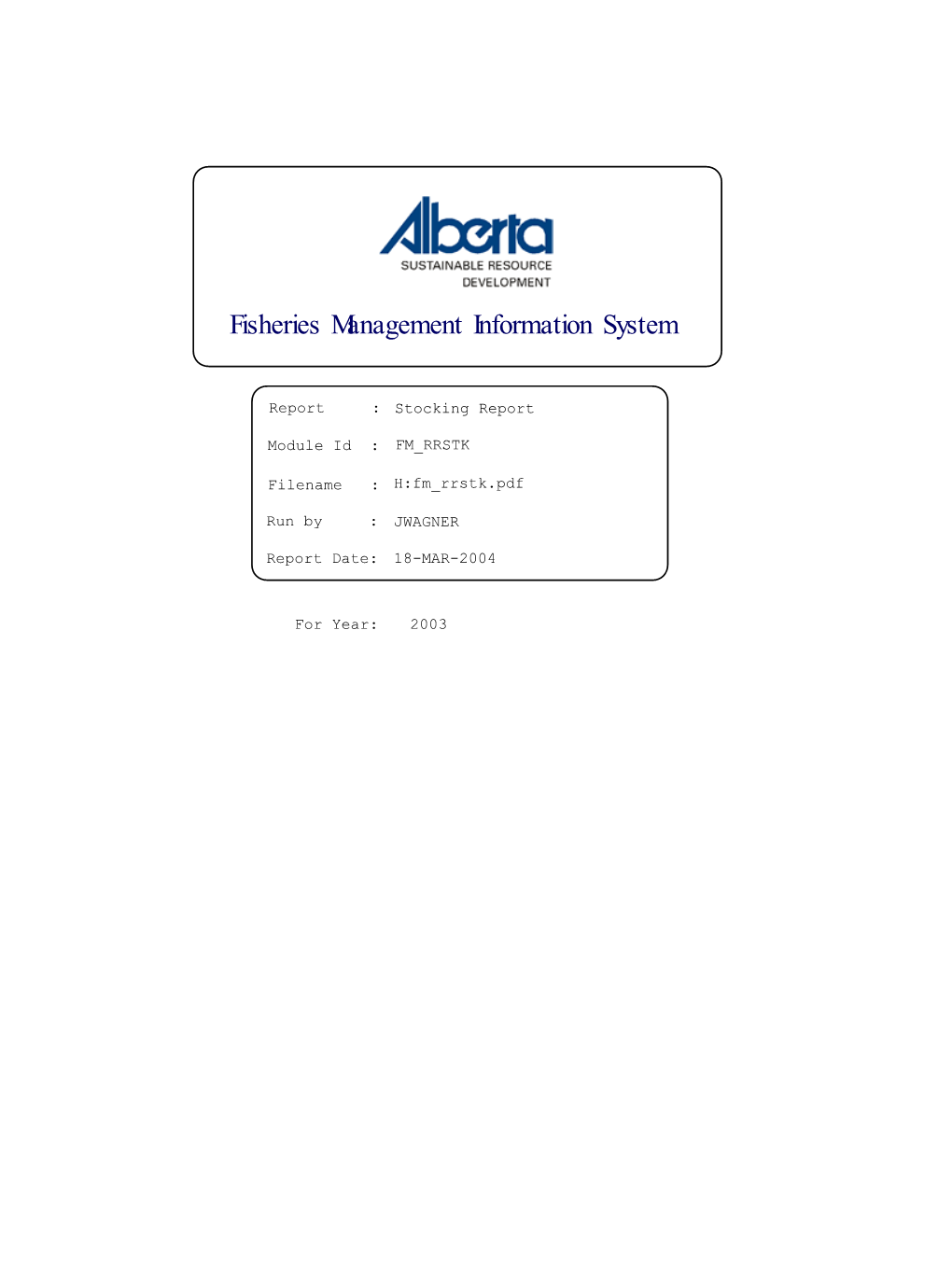 Fisheries Management Information System