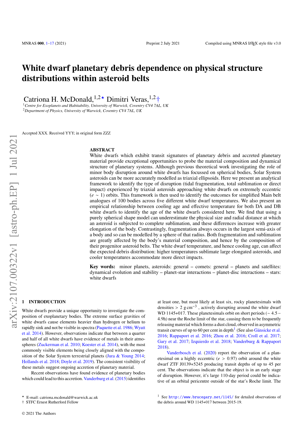 White Dwarf Planetary Debris Dependence on Physical Structure Distributions Within Asteroid Belts