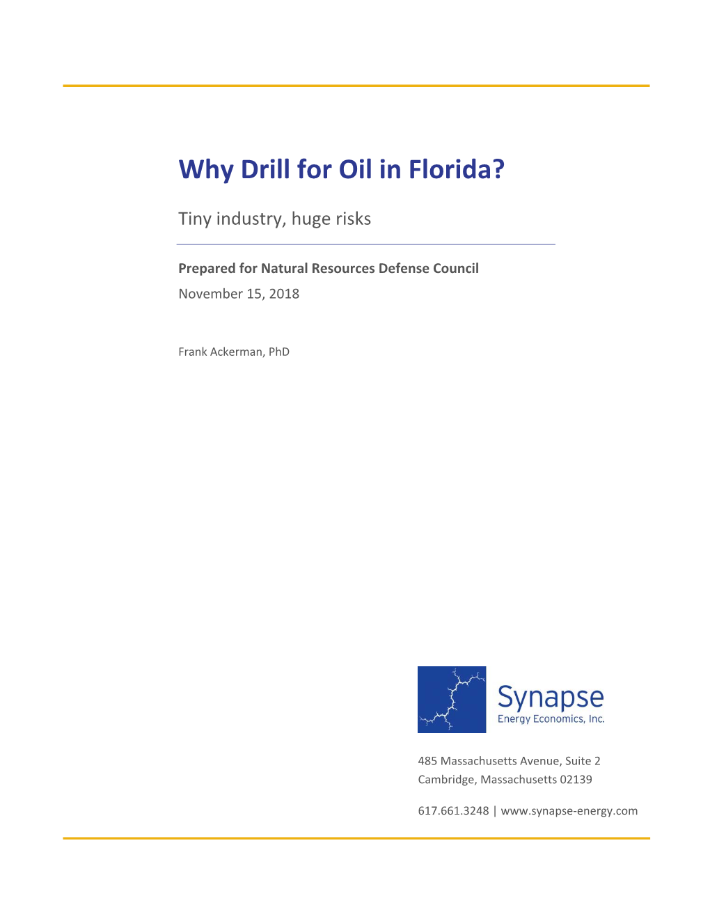 Why Drill for Oil in Florida?