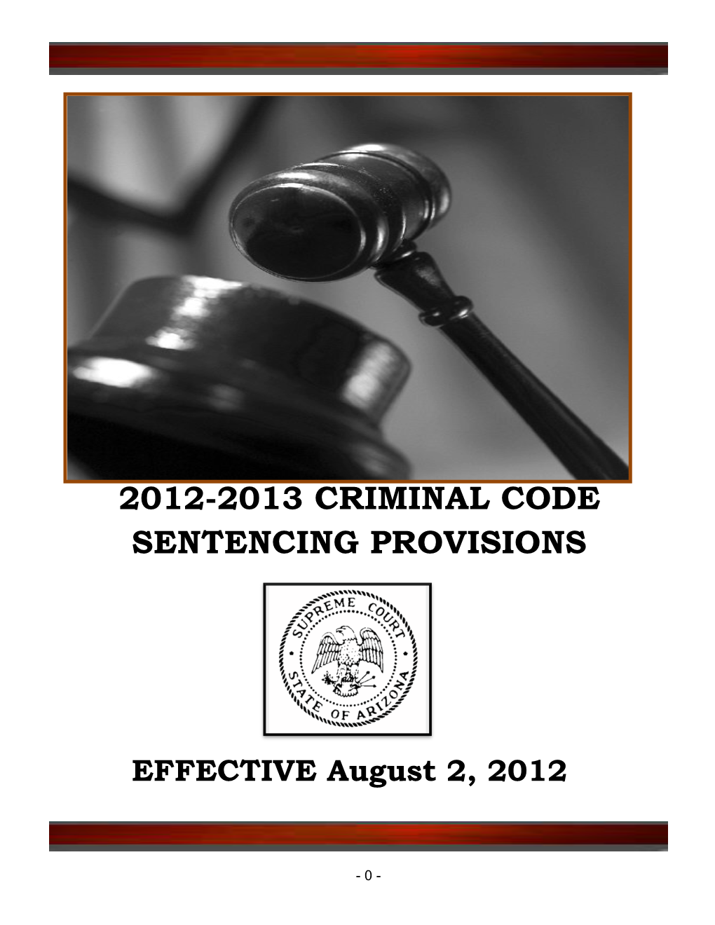 2012-2013 Criminal Code Sentencing Provisions
