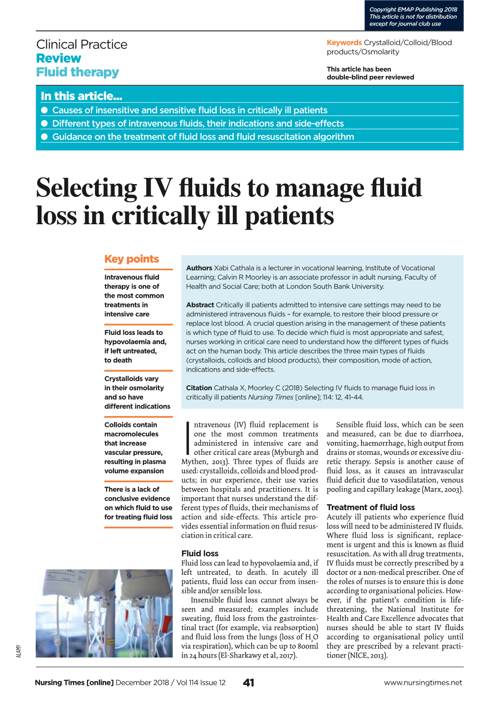 181121 Selecting Iv Fluids to Manage Fluid Loss in Critically Ill Patients