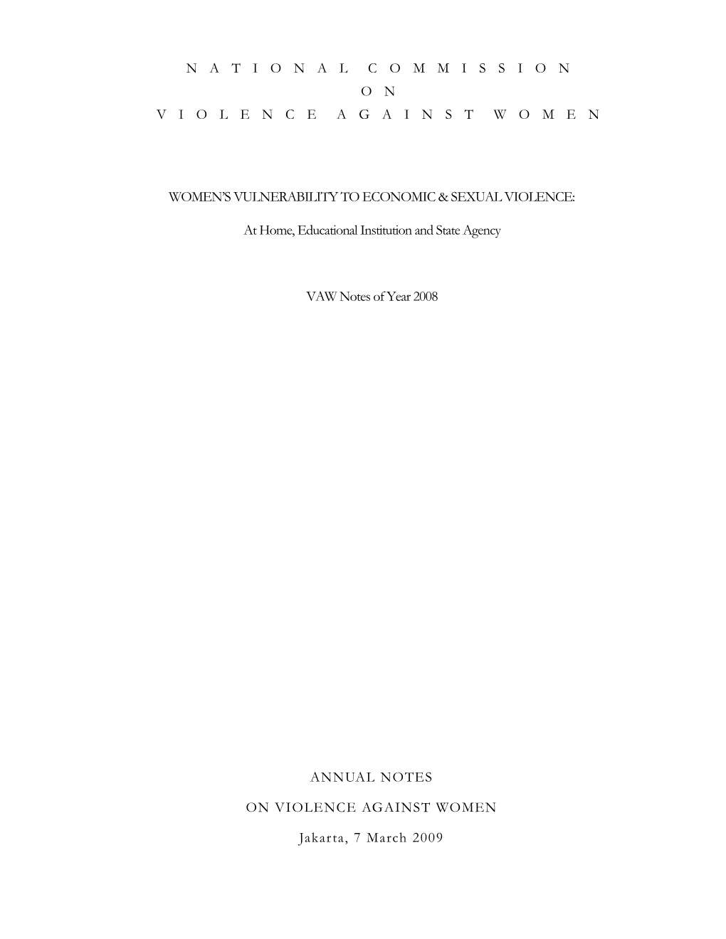 Women's Vulnerability to Economic & Sexual Violence