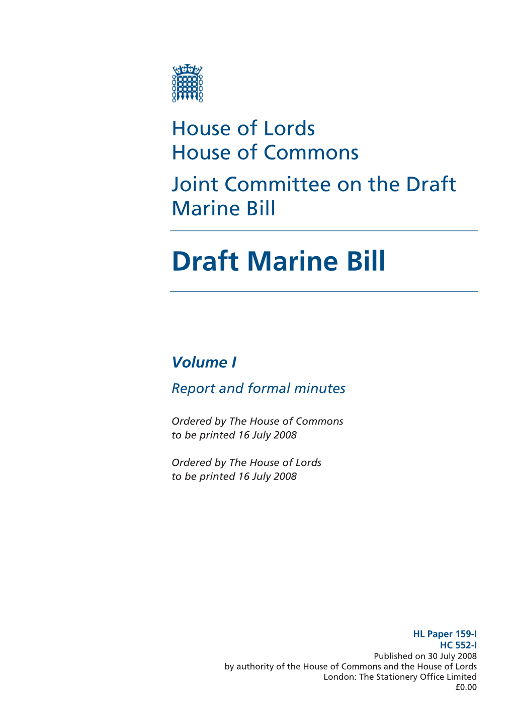 Draft Marine Bill