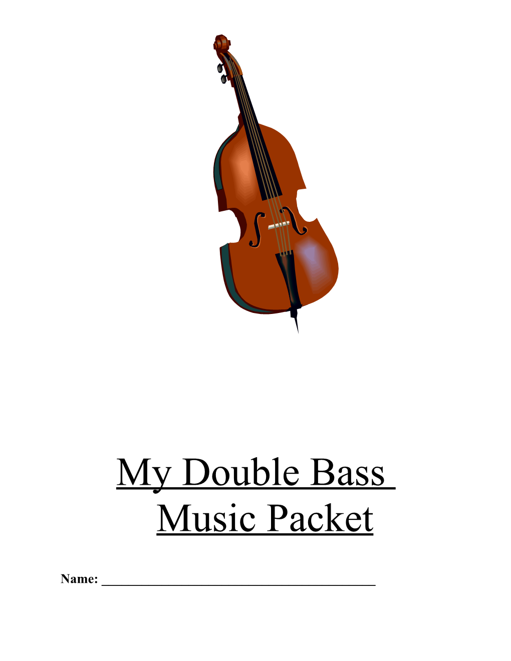 My Double Bass Music Packet