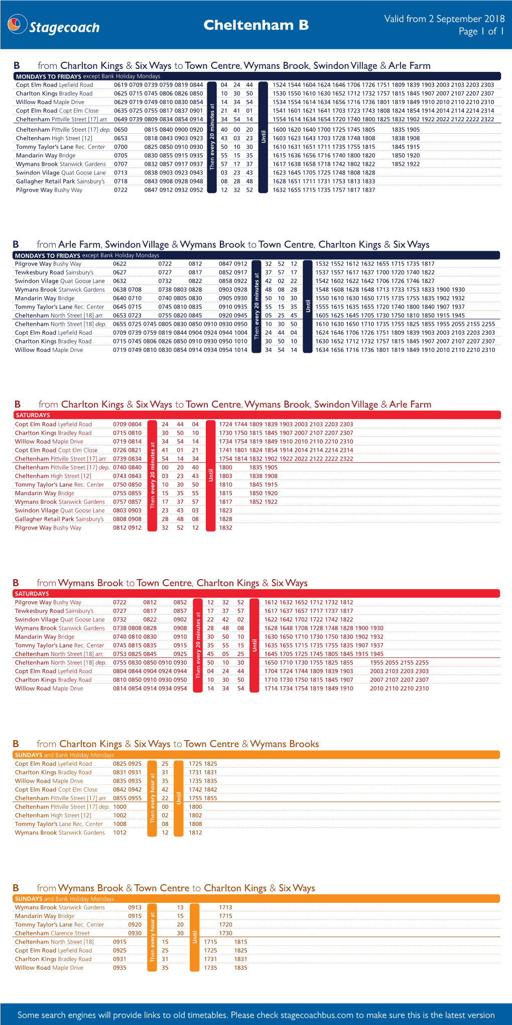 Cheltenham B Page 1 of 1